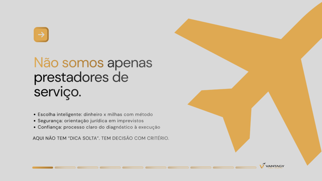Slide de apresentação de serviços para agência de viagens
