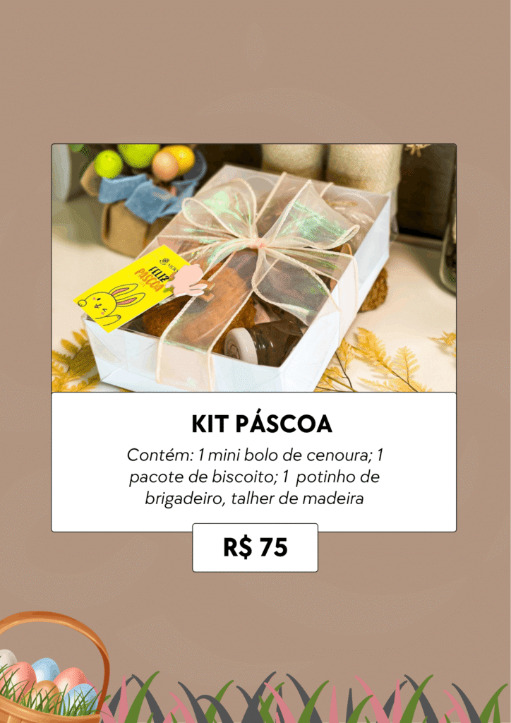 Página de produtos de Páscoa de padaria artesanal