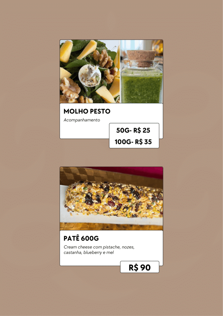 Página de produtos de Páscoa de padaria artesanal