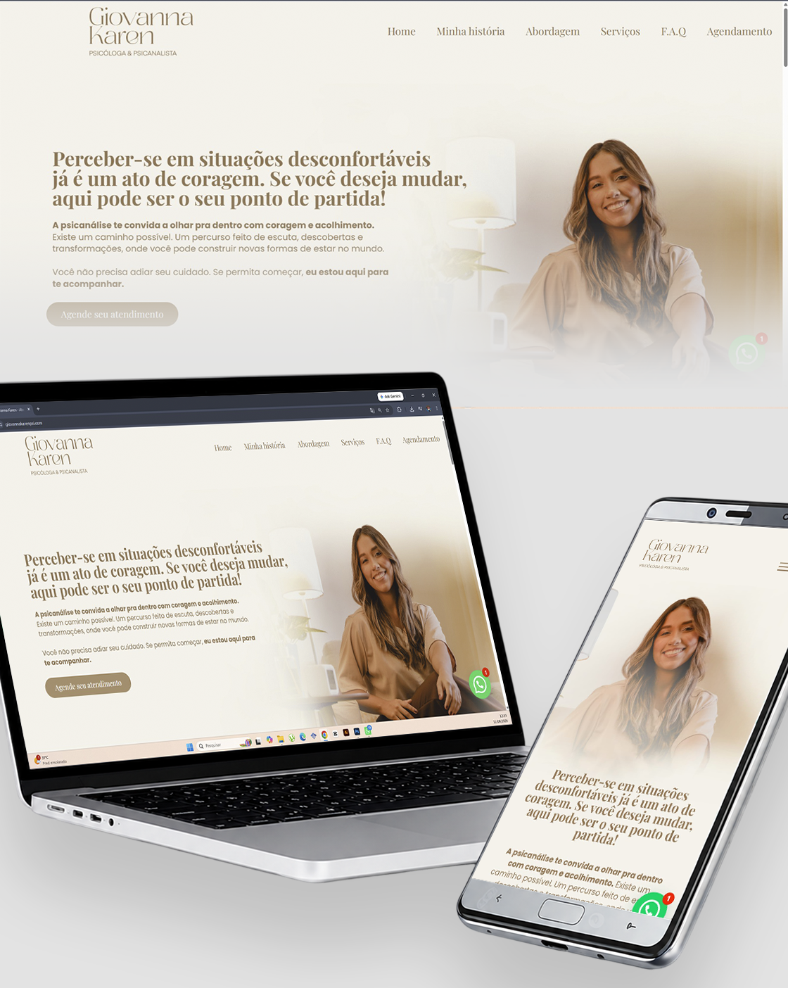 Site para psicóloga em Fortaleza desenvolvido pela Hamo